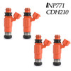 4PCS Fuel Injectors CDH210 880887T For Yamaha F115 HP Outboard 2000-2011 Brown