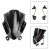 Universal 7/8" 22mm Handlebar ABS Plastic Motorcycle Windshield WindScreen Black