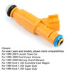 8PCS Fuel Injectors 0280155857 For Ford Crown Victoria 99-00 E-350 F-250 Super Duty 99 Yellow