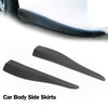 2pcs 28cm Rubber Front Rear Bumper Lip Anti-collision Strip Carbon Fiber