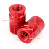 2pcs CNC Anti-Thief Tire Valve Stem Caps RED