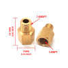 1/8 NPT Female To 1/8 BSPT Male Adapter Gauge Sensor Thread Oil Pressure Adapter Yellow