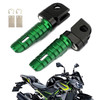 Front Footpegs Fit For KAWASAKI Z650 Z900 17-20 ER-6N 6F 09-16 ZX-10R 08-10 NINJA 650 250/R 1000/Z1000SX 12-20 Green