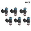 6 PCS Fuel Injectors 0280158091 Fit For Ford Edge Flex Fusion 07-11 Taurus 07-10 Lincoln MKS/MKT/MKX/MKZ Mazda 6 07-11 Black