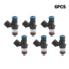 6 PCS Fuel Injectors 0280158091 Fit For Ford Edge Flex Fusion 07-11 Taurus 07-10 Lincoln MKS/MKT/MKX/MKZ Mazda 6 07-11 Black