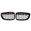 Black & Chrome Front Grille Fit For BMW E81 3-Door Facelift 08-12 E87 E82 E88 08-11