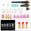 31Pcs TIG Welding Torch Accessories Stubby Gas Lens #12 Glass Cup Kit For WP-17 WP-18 WP-26