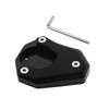 Kickstand Side Stand Extension Pad Fit For KAWASAKI Ninja 400 18-20 Versys 650 10-20 Black