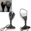 Black Rear View Side Mirrors With LED Turn Signals Fit For Yamaha FZR600 89-99 YZF600 95-09 FJR1300 01-11 XJ6 Diversion F 09-11 Black