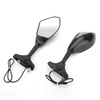 Black Rear View Side Mirrors With LED Turn Signals Fit For Ducati W/Fairing-Mounted Mirrors Black