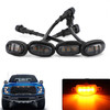 4Pcs Bapmic Black Wheel Fender Signal Led Light Fits For Ford F-150 Raptor 17-19