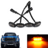 4Pcs Bapmic Black Wheel Fender Signal Led Light Fits For Ford F-150 Raptor 17-19