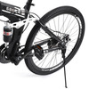 Adult 26 inch Folding Mountain Bike 21 Speed Bicycle Full suspension MTB White+Black