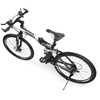 Adult 26 inch Folding Mountain Bike 21 Speed Bicycle Full suspension MTB White+Black