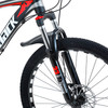 27.5 inches Wheels 21 Speed Unisex Adult Mountain Bike Bicycle MTB Black+Red
