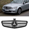 C-Class Benz W204 08-14 ABS Gloss Black Chrome Front Bumper Grille Generic