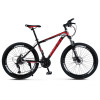 AUS 26 Inch Unisex Mountain Bike 21 Speed Mountain Bicycle Red+Black