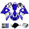 Amotopart ABS Injection Plastic ABS Fairing Fit for Yamaha YZF R6 1998-2002 Blue White