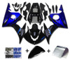 Fairing Blue Black Injection Plastic Kit w/bolt Fit For YAMAHA 2005 YZF R6