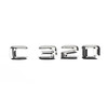 Rear Trunk Nameplate Badge Emblem Numbers Sticker Fit For Mercedes-Benz C320 Chrome