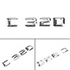 Rear Trunk Nameplate Badge Emblem Numbers Sticker Fit For Mercedes-Benz C320 Chrome