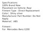 Rear Trunk Nameplate Badge Emblem Numbers Sticker Fit For Mercedes-Benz E200 Chrome