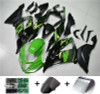 Fairing Injection Plastic Kit Green Black Fit For Kawasaki Zx6R 13-16 W/Bolt Kit