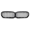 Grill Grille Fit For BMW 5-Series G38 2021-2022 Black Chrome