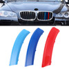 Tri-Colour Front Grille Grill Cover Strips Clip Trim Fit For BMW X5 2008-2013