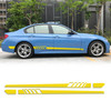 2pcs Side Skirt Stripes Decal Sticker Fit For Mercedes Benz W205 C Class AMG Yellow