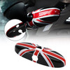 Union Jack UK Flag Rear View Mirror Cover Fit For MINI Cooper R55 R56 R57 Black/Red