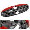 Black/Grey Checkered Red Rear View Mirror Cover Fit For BMW MINI Cooper R55 R56 R57