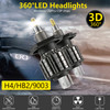 4 Sides 360° High Brightness Plug In Integrated LED Headlamp H4/HB2/9003 6000K
