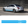 2pcs Side Skirt Stripes Decal Sticker Fit For Mercedes Benz C Class W205 W204 Blue