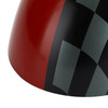 Black/Grey Checkered Red Mirror Cover Fit For MINI Cooper Hardtop F55 F56