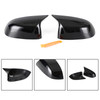 2PCS Rear Mirror Cover Caps Fit For BMW X3 X4 G01 G02 18-2021 G06 G07 19-2021 Gloss Black