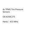 4x TPMS Tire Pressure Sensor 4250C275 Fit for Nissan A-Hatch 2018-2019