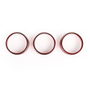 3X AC Air Conditioner Knob Switch Ring Cover Trim Fit for Dodge Challenger 2009-2014 Red