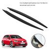 Front Headlight Eyelid Eyebrow Cover Trim Fit for VW Golf MK7 Golf R GTI GTD Black