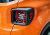 4x Rear Tail Light Lamp Decor Cover Trim Louver Fit for JEEP Renegade 2016-2021 Black