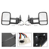 Pair of Electric Extendable Towing Mirrors for Mitsubishi Triton 2015+ Black