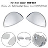 Left+ Right Headlight Washer Cover 61672752559/60 For R55 MINI Cooper Clubman: 08-15 S Hatchback: 07-13 Chrome