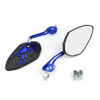 1 pair mirrors(left&right) fits for Honda with 8mm/10mm clockwise threaded screws Blue~BC2