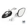 1 pair mirrors(left&right) fits for Suzuki with 8mm/10mm clockwise threaded screws White~BC1