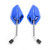 Pair 10mm Rearview Mirrors fits for Suzuki with 10mm standard thread Blue~BC1