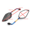 Pair 10mm Rearview Mirrors fits for Suzuki with 10mm standard thread Carbon~BC1