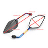 Pair 10mm Rearview Mirrors fits for Honda with 10mm standard thread Carbon~BC2