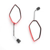 Pair 10mm Rearview Mirrors fits For Kawasaki with 10mm standard thread Red~BC3