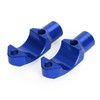 CNC Pair Master Cylinder Handlebar Clamps 10mm x 1.25mm Mirror fits For Kawasaki Blue~BC3