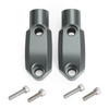 CNC Pair Master Cylinder Handlebar Clamps 10mm x 1.25mm Mirror fits for Honda Gray~BC2